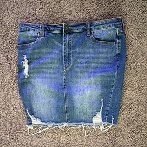 Wax Jean Blue Denim Skirt